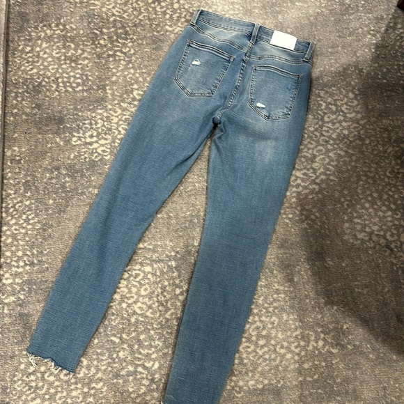 PISTOLA DISTRESSED HIGH WAIST SKINNY JEANS SIZE 27 - Picture 13 of 14